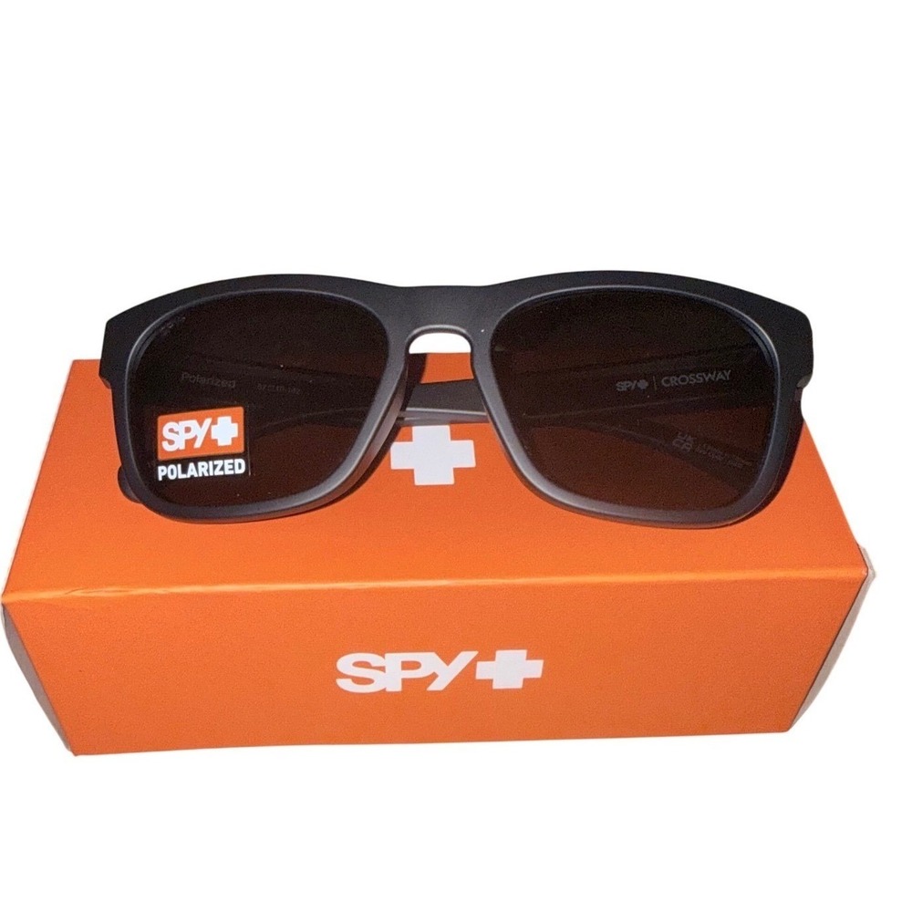 Spy Optic Crossway Sunglasses Matte Black Gray Polarized Lens 6700000000125 NIB